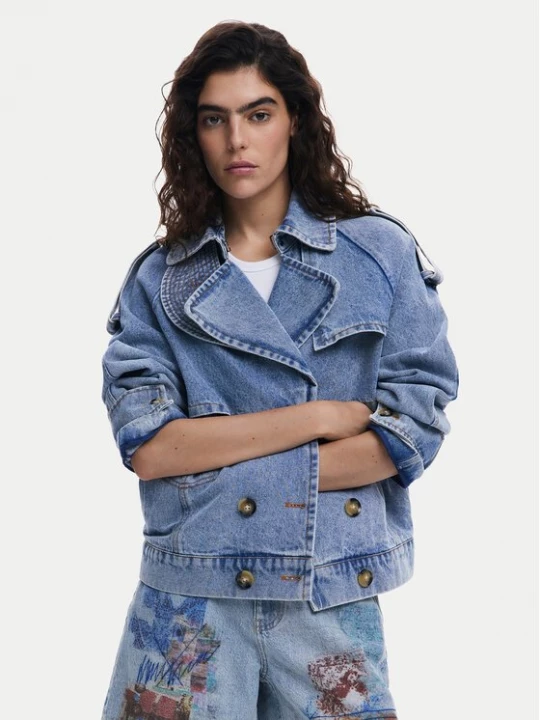 Obrázek produktu Desigual Jeansová bunda Ontario 25SWED57 Modrá Regular Fit