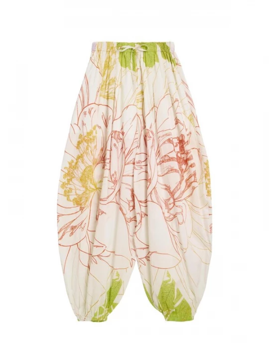 Obrázek produktu Desigual Kalhoty 'Balloon' béžová / citronová / trávově zelená