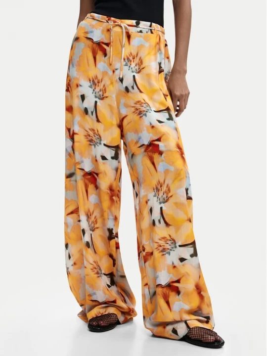 Obrázek produktu Desigual Kalhoty z materiálu Pant Preston 26SWPW38 Oranžová Relaxed Fit