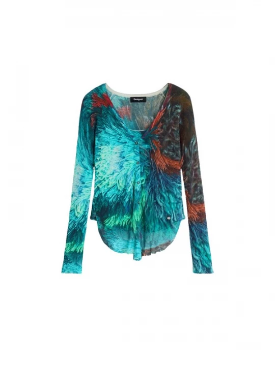 Obrázek produktu Desigual Kardigan 'M. C. Lacroix' modrá / aqua modrá / rezavě hnědá