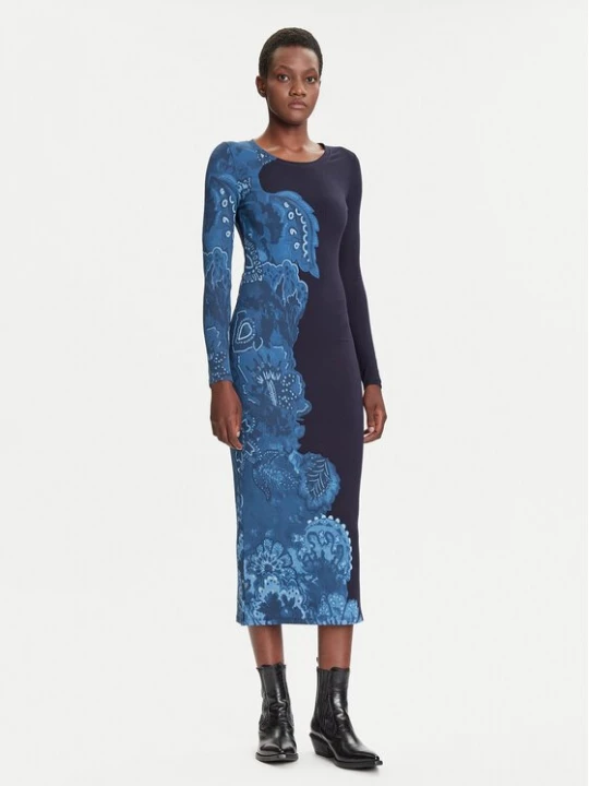Obrázek produktu Desigual Každodenní šaty Limbani 25WWVK31 Tmavomodrá Slim Fit