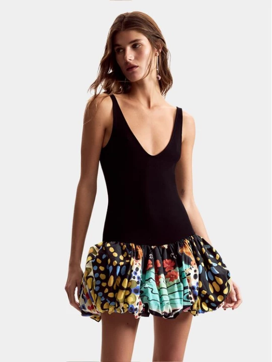 Obrázek produktu Desigual Koktejlové šaty Sparckler Lacroix 26SWVK11 Černá Slim Fit