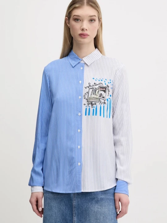 Obrázek produktu Desigual Košile Desigual A PERFECT RIDE modrá