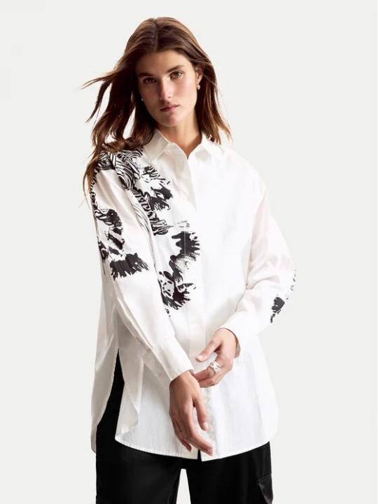 Obrázek produktu Desigual Košile Orchid Lacroix 26SWCW29 Bílá Oversize