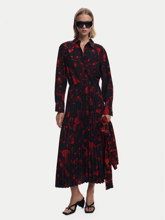 Obrázek produktu Desigual Košilové šaty Plisado 25WWVW16 Červená Regular Fit