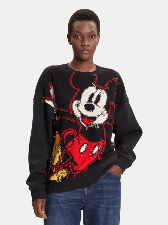 Obrázek produktu Desigual Mikina Hello Mickey 25WWSK14 Černá Regular Fit