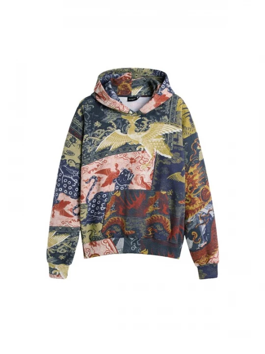 Obrázek produktu Desigual Mikina námořnická modř / zelená / tmavě červená / offwhite