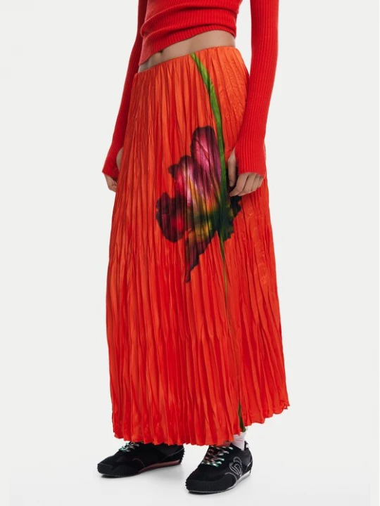 Obrázek produktu Desigual Plisovaná sukně Follet 25SWFW06 Oranžová Regular Fit