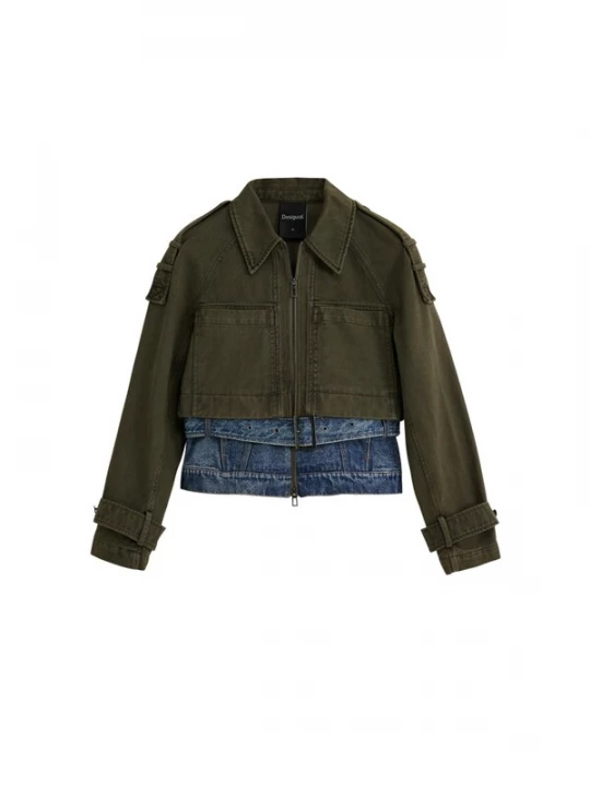 Obrázek produktu Desigual Přechodová parka modrá / zelená