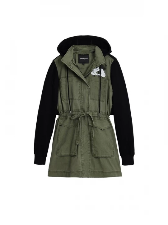 Obrázek produktu Desigual Přechodová parka zelená / černá / bílá