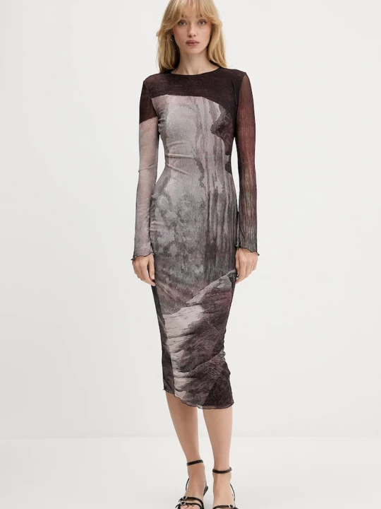 Obrázek produktu Desigual Šaty Desigual ABYSS LACROIX hnědá