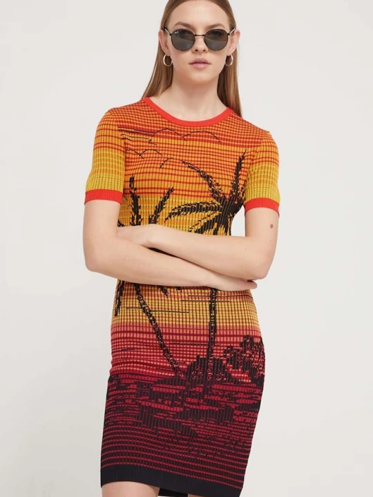 Obrázek produktu Desigual Šaty Desigual BIPALMERI oranžová