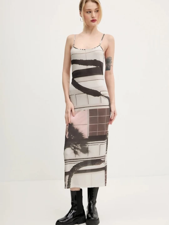 Obrázek produktu Desigual Šaty Desigual SHELLEY béžová
