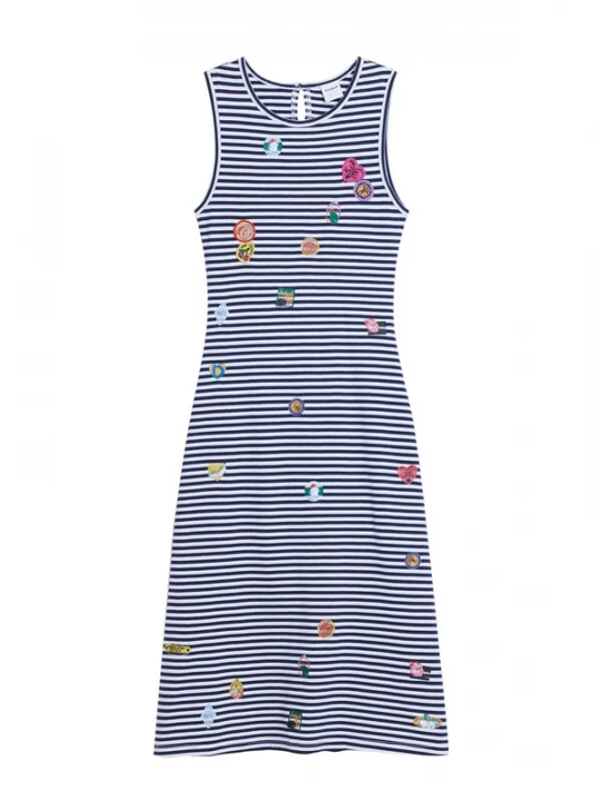 Obrázek produktu Desigual Šaty marine modrá / meruňková / ohnivá červená / bílá
