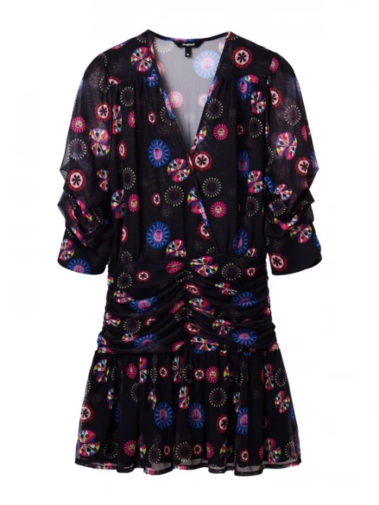 Obrázek produktu Desigual Šaty 'MOONI-LACROIX'  modrá / pink / červená / černá
