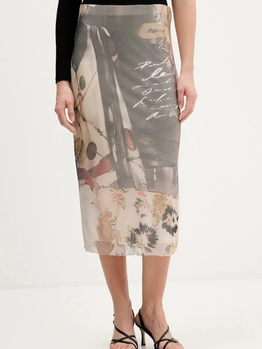 Obrázek produktu Desigual Sukně Desigual COLLAGE hnědá