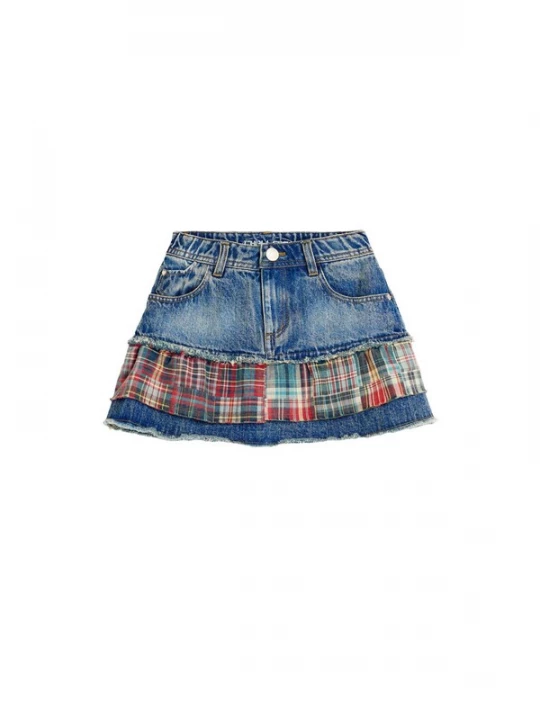 Obrázek produktu Desigual Sukně modrá džínovina / světlemodrá / červená / černá