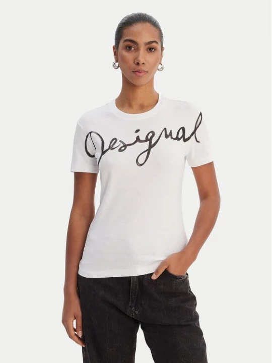 Obrázek produktu Desigual T-Shirt 26SWTK07 Bílá Regular Fit