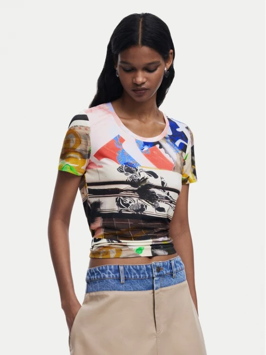 Obrázek produktu Desigual T-Shirt Collage 25SWTK14 Barevná Regular Fit