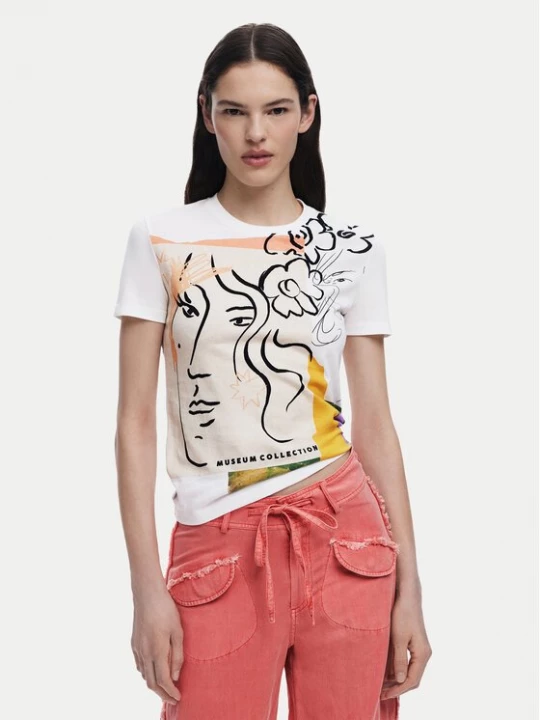 Obrázek produktu Desigual T-Shirt Collection 25SWTKAC Bílá Regular Fit
