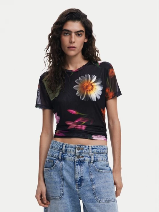 Obrázek produktu Desigual T-Shirt Des Moines 25SWTK88 Černá Regular Fit