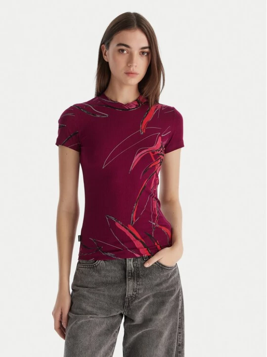 Obrázek produktu Desigual T-Shirt Lala 25WWTK16 Bordó Regular Fit