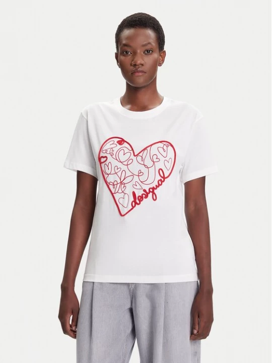 Obrázek produktu Desigual T-Shirt Roma 25WWTK50 Bílá Regular Fit