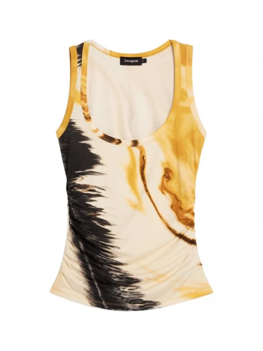 Obrázek produktu Desigual Top béžová / žlutá / černá