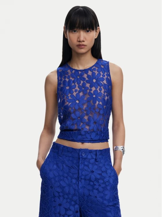 Obrázek produktu Desigual Top Tanatos 25SWBW25 Modrá Slim Fit