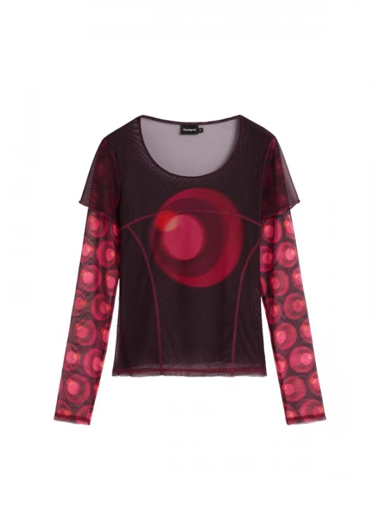 Obrázek produktu Desigual Tričko červená / bordó