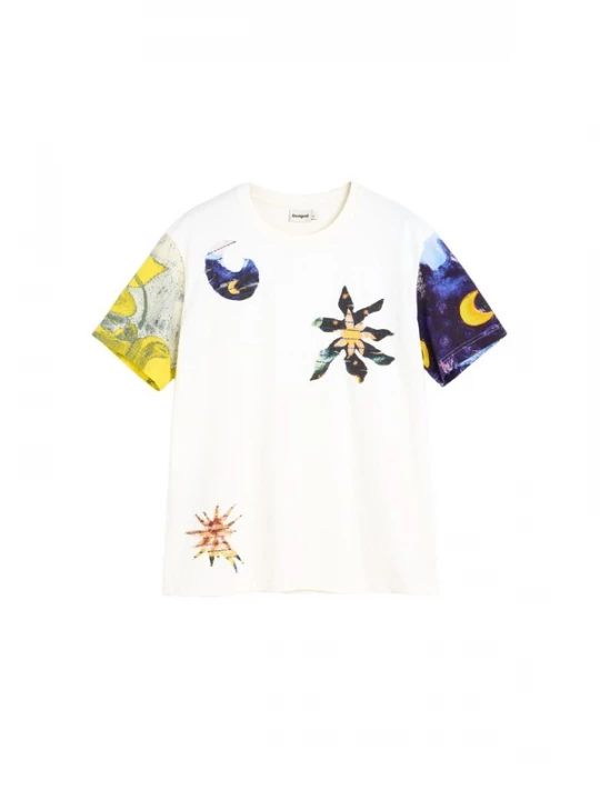 Obrázek produktu Desigual Tričko 'Cosmos' noční modrá / citronová / bílá