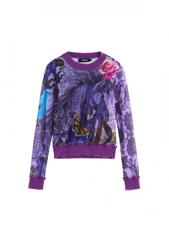 Obrázek produktu Desigual Tričko 'M. C. Lacroix' tmavě fialová / pink