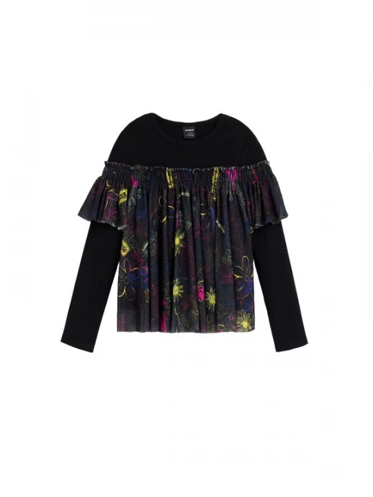 Obrázek produktu Desigual Tričko modrá / žlutá / pink / černá