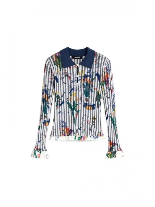 Obrázek produktu Desigual Tričko námořnická modř / žlutá / tmavě zelená / bílá