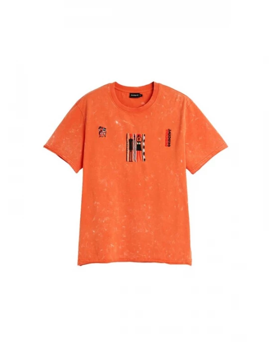Obrázek produktu Desigual Tričko oranžová / červená / černá / bílá
