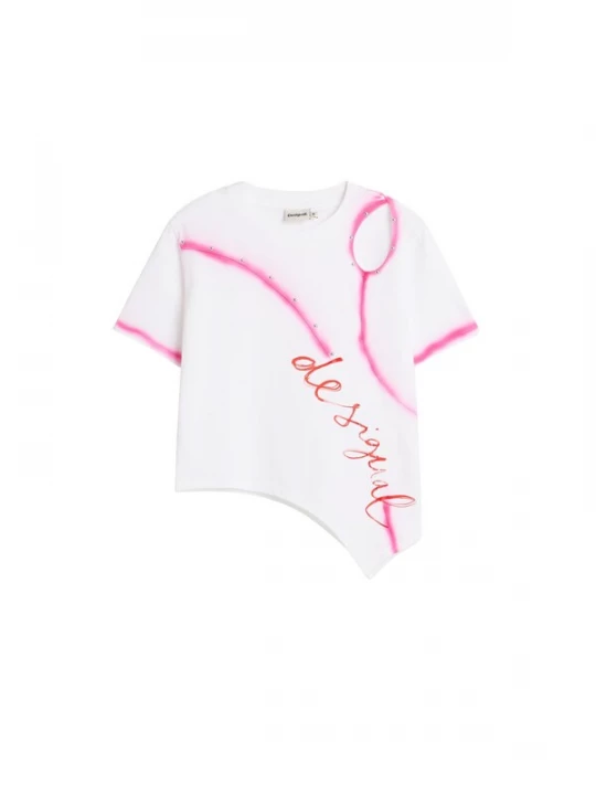 Obrázek produktu Desigual Tričko pink / bílá