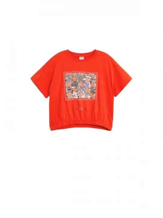 Obrázek produktu Desigual Tričko 'Sequin' růžová / červená / stříbrná
