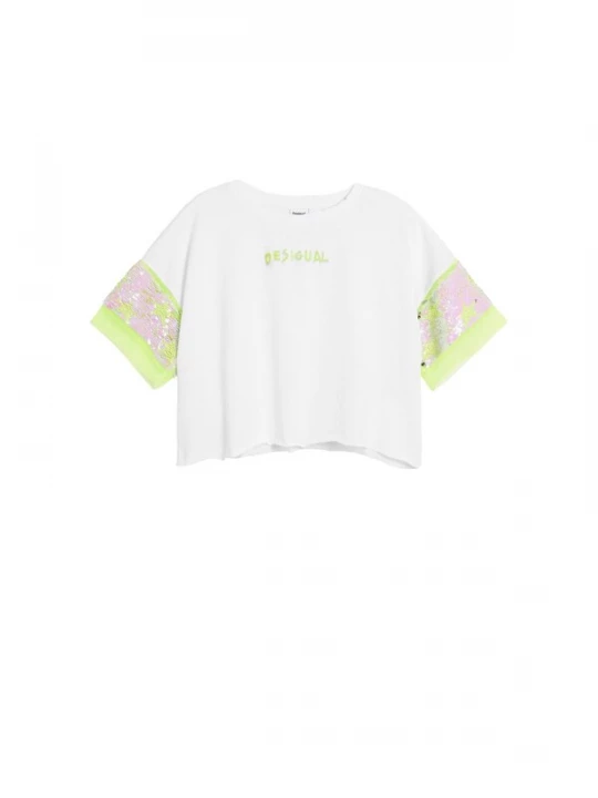 Obrázek produktu Desigual Tričko světle zelená / růžová / bílá
