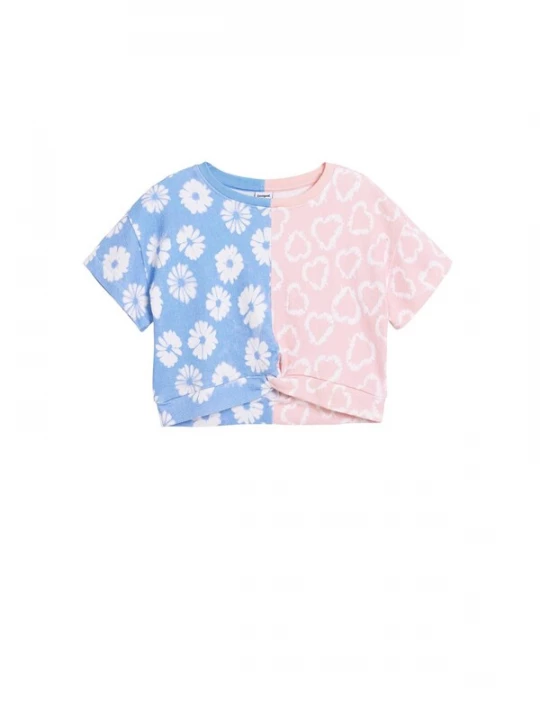 Obrázek produktu Desigual Tričko svítivě modrá / růžová / bílá