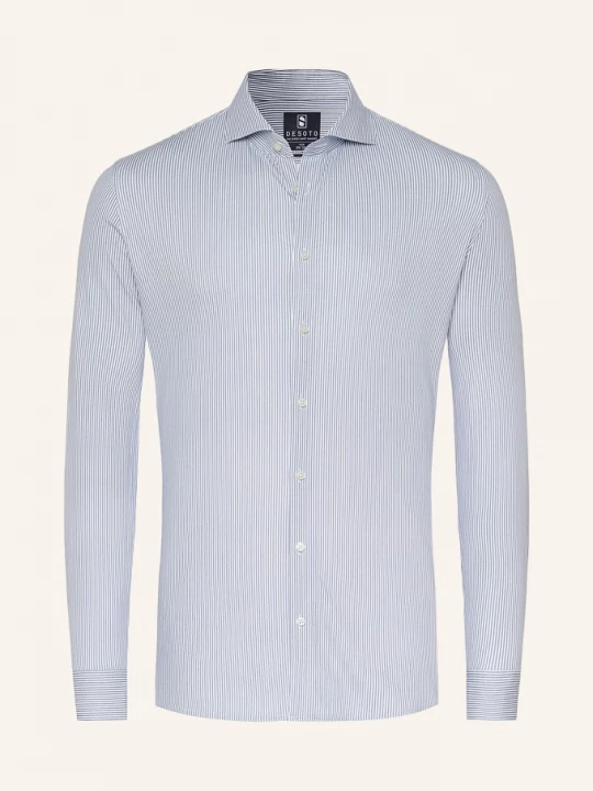 Obrázek produktu Desoto Jerseyová Košile Slim Fit bílá / černošedá