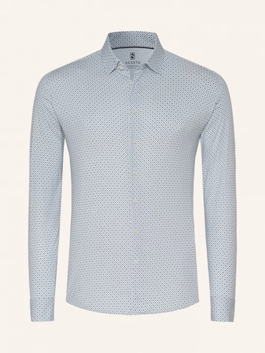Obrázek produktu Desoto Jerseyová Košile Slim Fit bílá / tmavě šedá / šedá
