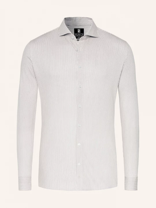 Obrázek produktu Desoto Jerseyová Košile Slim Fit krémová / černošedá