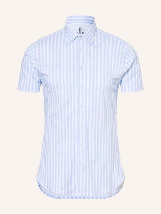 Obrázek produktu Desoto Košile S Krátkým Rukávem Slim Fit Z Jersey bílá / tmavě modrá