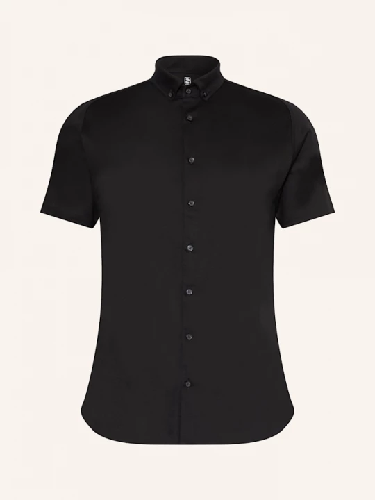 Obrázek produktu Desoto Košile S Krátkým Rukávem Slim Fit Ze Žerzejového Materiálu černá