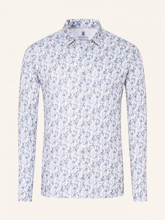 Obrázek produktu Desoto Košile Z Džersejové Tkaniny Slim Fit krémová / hnědá / modrá