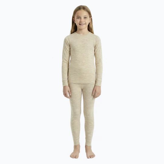 Obrázek produktu Dětská sada termoprádla WOOLCANO Merino SET0683 beige