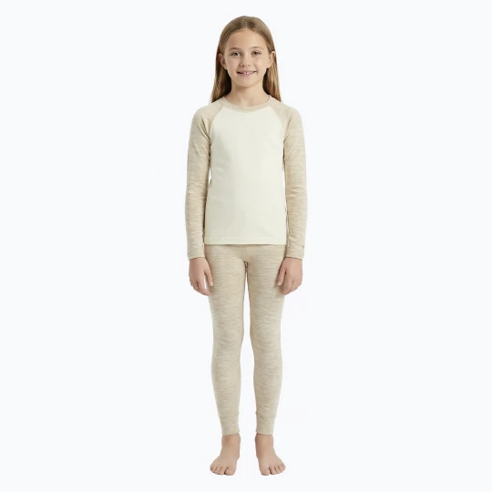 Obrázek produktu Dětská sada termoprádla WOOLCANO Merino SET0982 beige