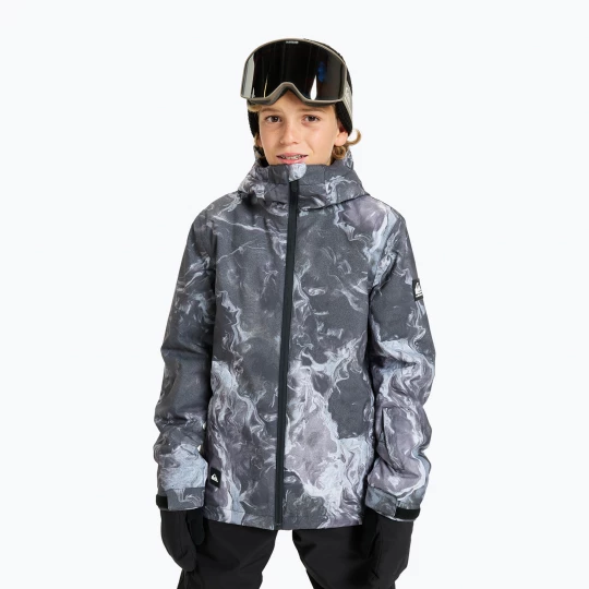 Obrázek produktu Dětská snowboardová bunda Quiksilver Mission Printed thermostamp grayscale šedá