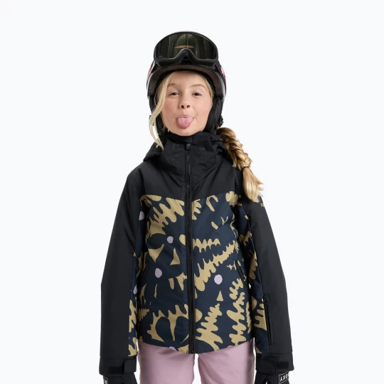 Obrázek produktu Dětská snowboardová bunda ROXY Free Jet Block fennel seed big / flower rg Černá