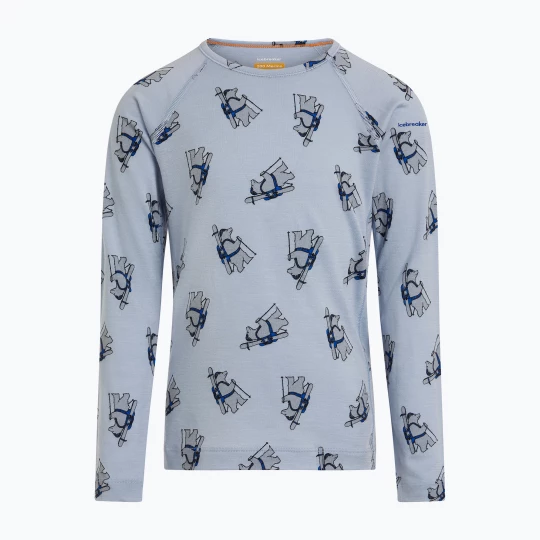 Obrázek produktu Dětská termo mikina Icebreaker Merino 200 Oasis Crewe Bear Tour Zinc Blue / Aop